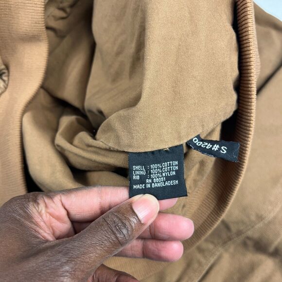 Tri Mountain Mens Bomber Jacket Brown Dixie Horse & Mule Work Field Zip Coat XL - Picture 10 of 11